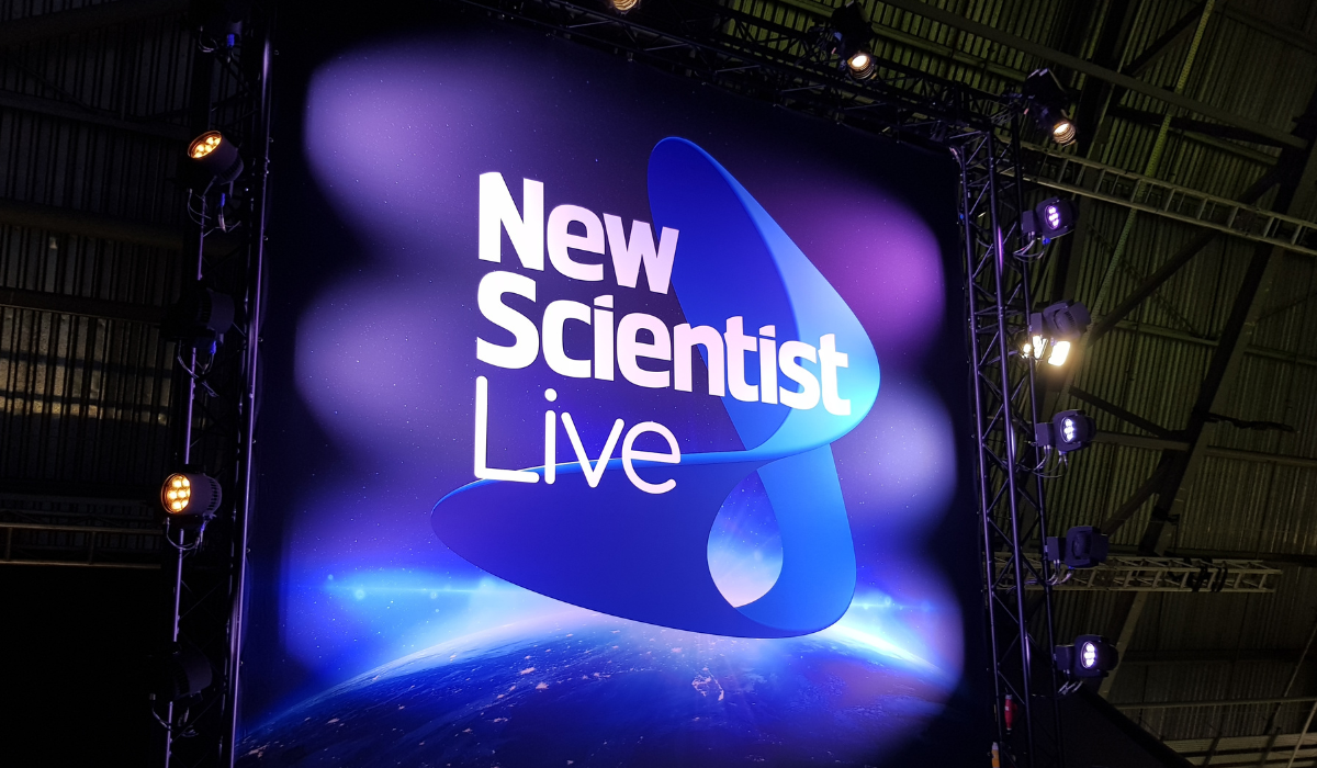 Screen with New Scientist Live logo on