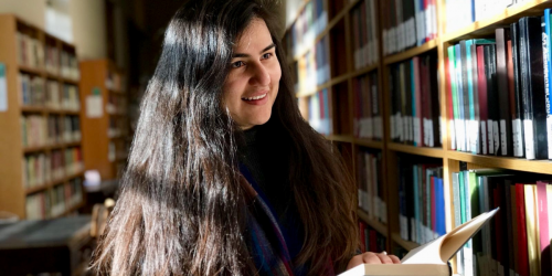 Rabia Nasimi at the University Library