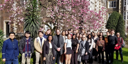 Lucy students in Middle Temple gardens